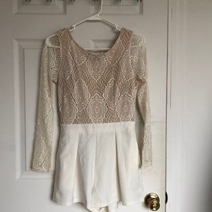 White lace romper